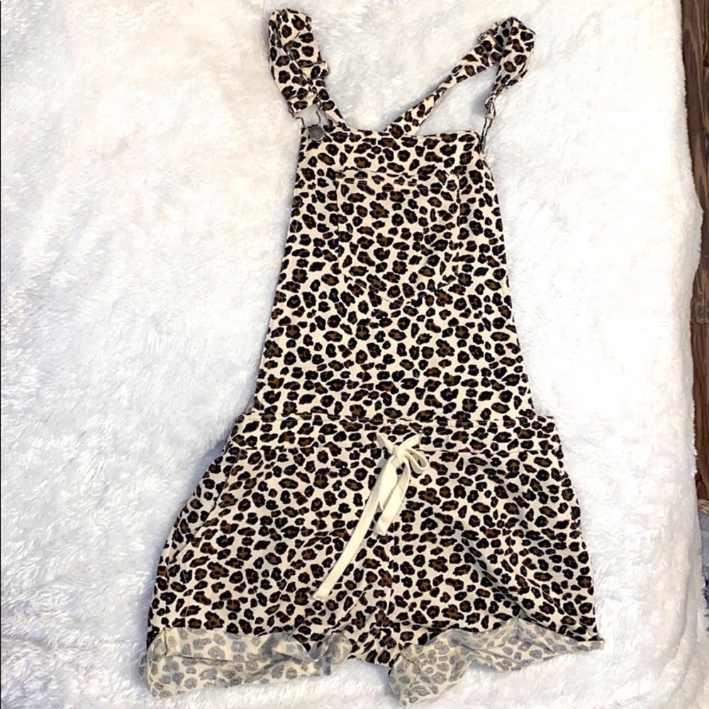 Z Supply Cheetah Cotton & Polyester Overalls